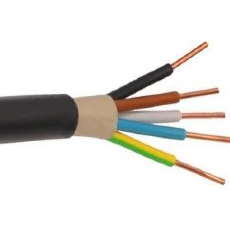 kábel medený CYKY-J 5C x 1,5  (kruhy 50m)